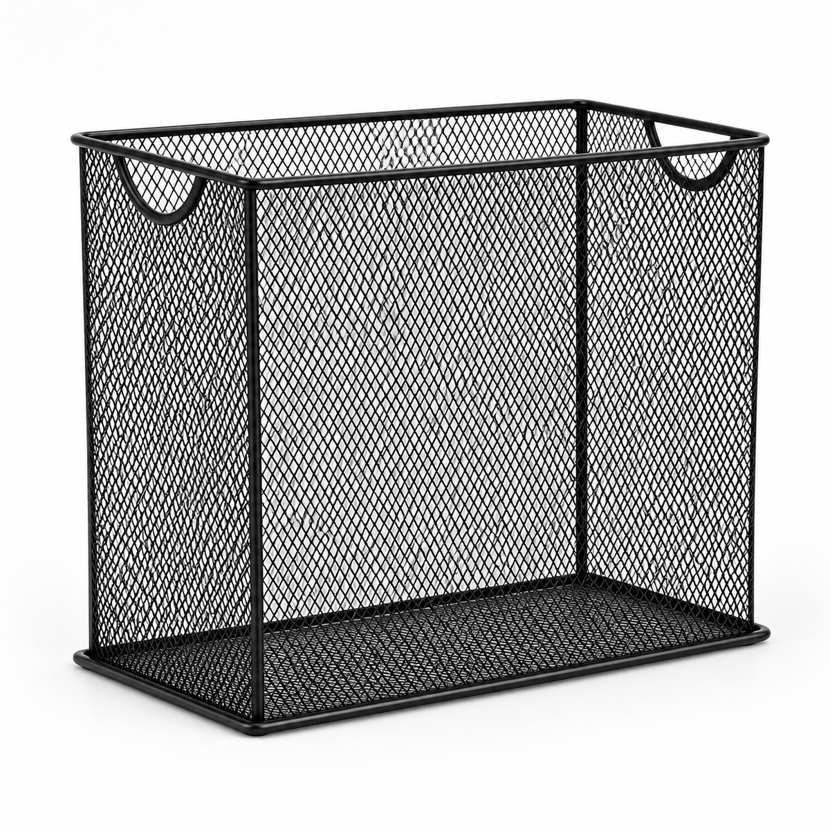 Metal Mesh File Basket - Upright Document Storage, 12.24" × 5.51" × 10"