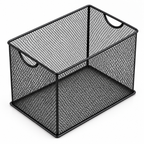 Metal Mesh File Basket - Upright Document Storage, 12.24" × 5.51" × 10"