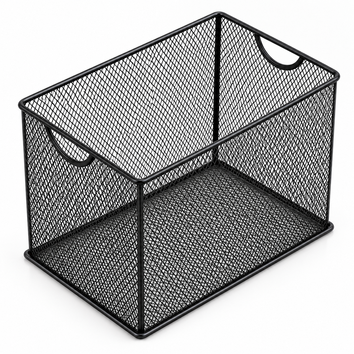 Metal Mesh File Basket - Upright Document Storage, 12.24" × 5.51" × 10"