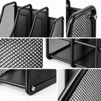 Metal Mesh File Rack - Four Upright Sections, 7.87" × 3.94" × 3.94"