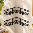 Bathroom Corner Shelf (Pack of 2) - Wall Mounted, , 9" x 9" x 2"