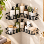 Bathroom Corner Shelf (Pack of 2) - Wall Mounted, , 9" x 9" x 2"