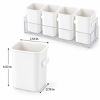 Detachable Refrigerator Organiser (Pack of 4) - Hanging Storage Containers, 4.53" × 3.54" × 2.76"