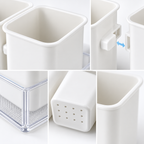 Detachable Refrigerator Organiser (Pack of 4) - Hanging Storage Containers, 4.53" × 3.54" × 2.76"