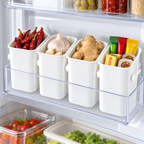 Detachable Refrigerator Organiser (Pack of 4) - Hanging Storage Containers, 4.53" × 3.54" × 2.76"