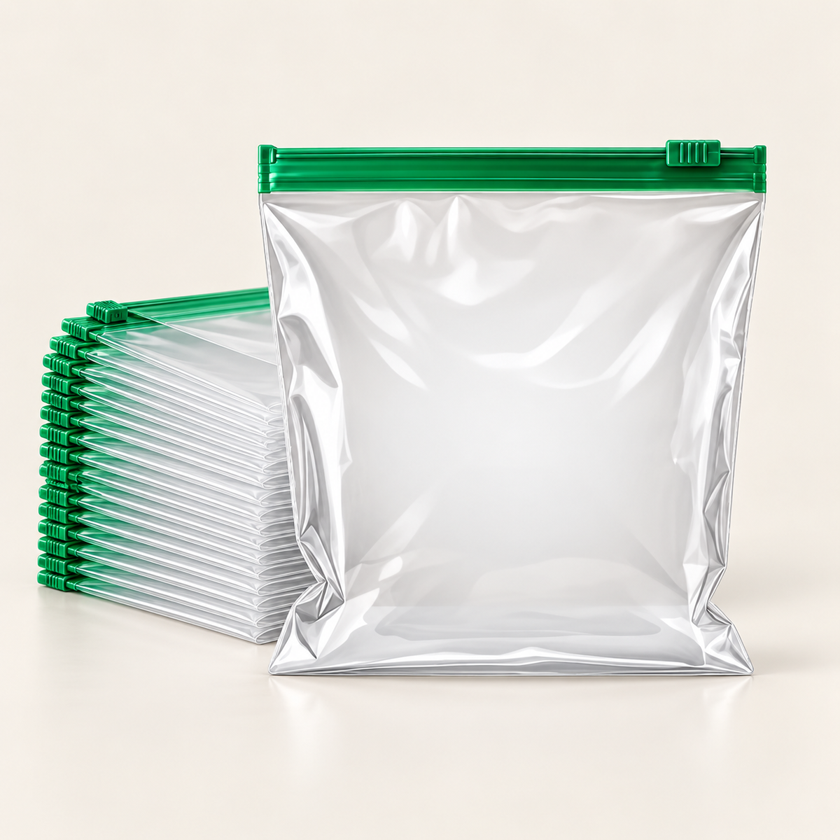 Multipurpose Ziplock Storage Bag (Pack of 20) - Reusable, 10" x 9"