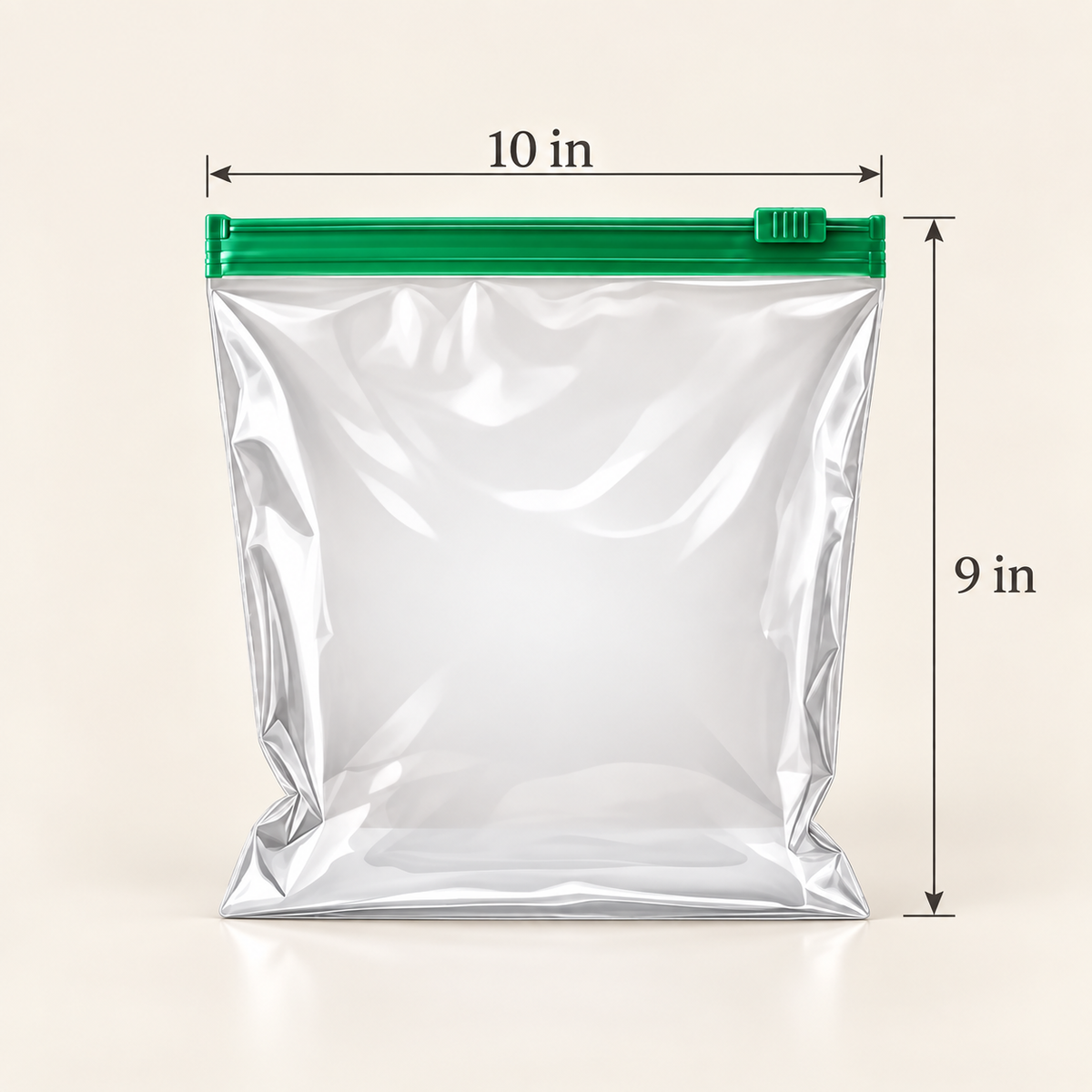 Multipurpose Ziplock Storage Bag (Pack of 20) - Reusable, 10" x 9"