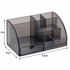 7-Compartment Desk Organizer with Pen Holder and Drawer – 7.8" x 4" x 4"