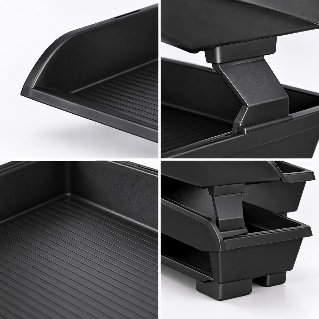 3-Tier File Tray Organizer – Foldable Desktop Document & Paper Holder, 10.2" x 5.5" x 1.5"