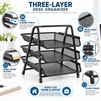 Four-Tier Document Tray - Sliding Paper Storage, 3.15" × 2.36" × 7.09"
