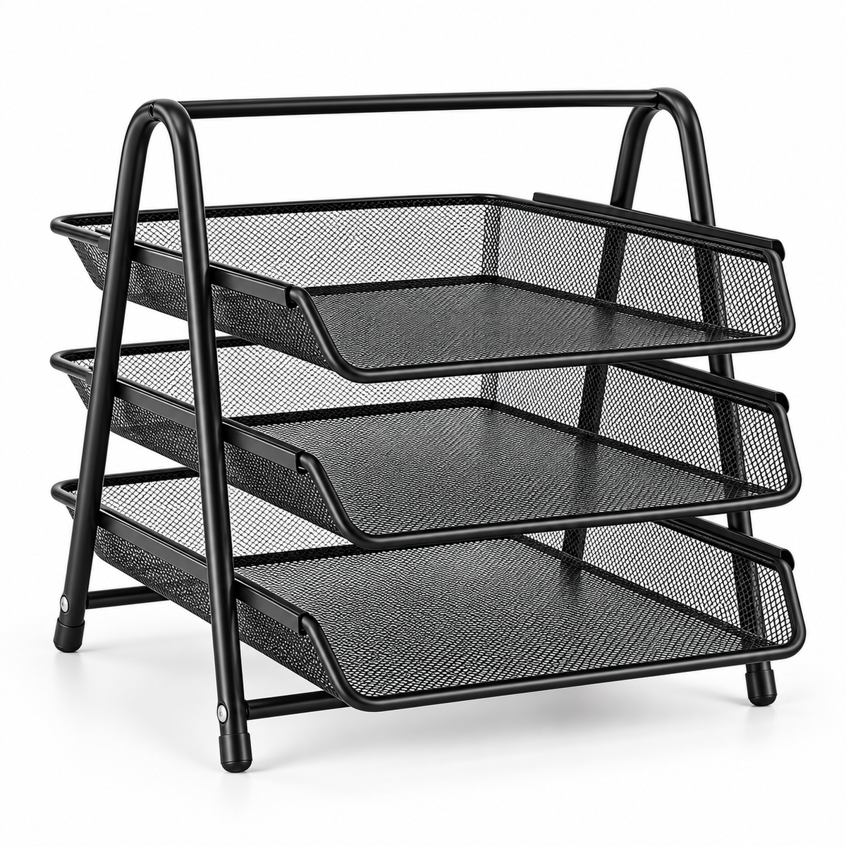 Four-Tier Document Tray - Sliding Paper Storage, 3.15" × 2.36" × 7.09"