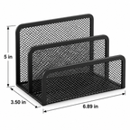 Metal Mesh Desk Organiser - Three Storage Slots, 6.89" × 5 " × 3.50"