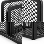 Metal Mesh Desk Organiser - Three Storage Slots, 6.89" × 5 " × 3.50"