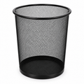 Metal Mesh Round Dustbin - Open-Top Waste Storage,  7.48" × 12.80" × 10.43"