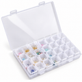 Twenty-Eight-Grid Jewellery Box - Clear Detachable Storage, 3.15" × 1.57" × 3.94"