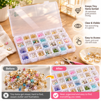 Twenty-Eight-Grid Jewellery Box - Clear Detachable Storage, 3.15" × 1.57" × 3.94"