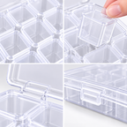 Twenty-Eight-Grid Jewellery Box - Clear Detachable Storage, 3.15" × 1.57" × 3.94"