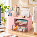 Pen Stand with 2 drawers - 7" x 3.75" x 4.13"