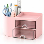 Pen Stand with 2 drawers - 7" x 3.75" x 4.13"