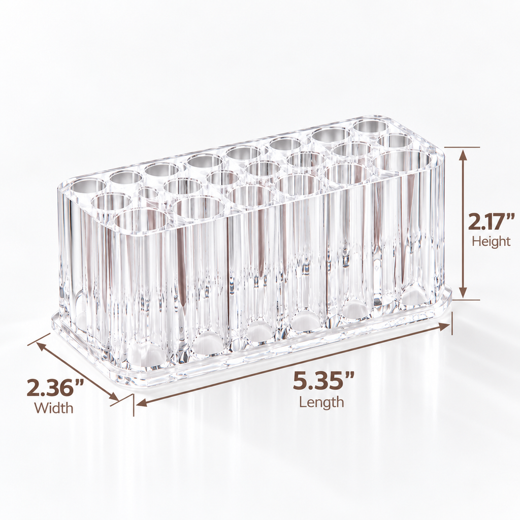 Makeup Brush Stand - Upright Tool Storage, 5.35" × 2.36" × 2.17"