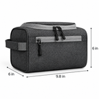 Large Toiletry Organizer Dopp Kit Washbag - Waterproof, 9.8" x 6 "x 6"