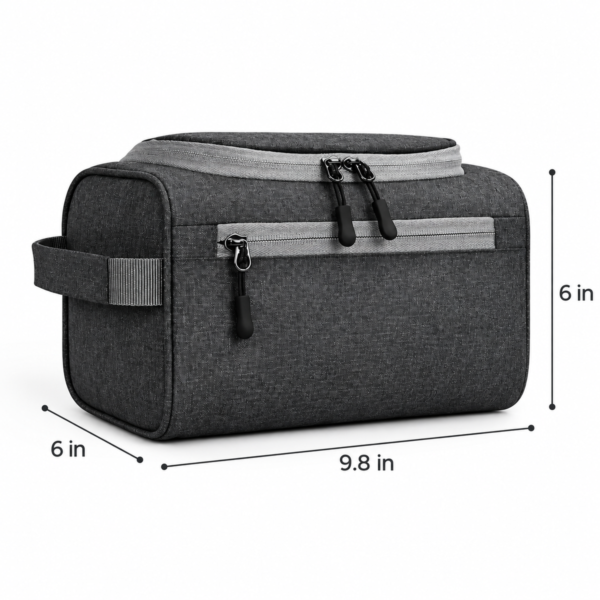Large Toiletry Organizer Dopp Kit Washbag - Waterproof, 9.8" x 6 "x 6"