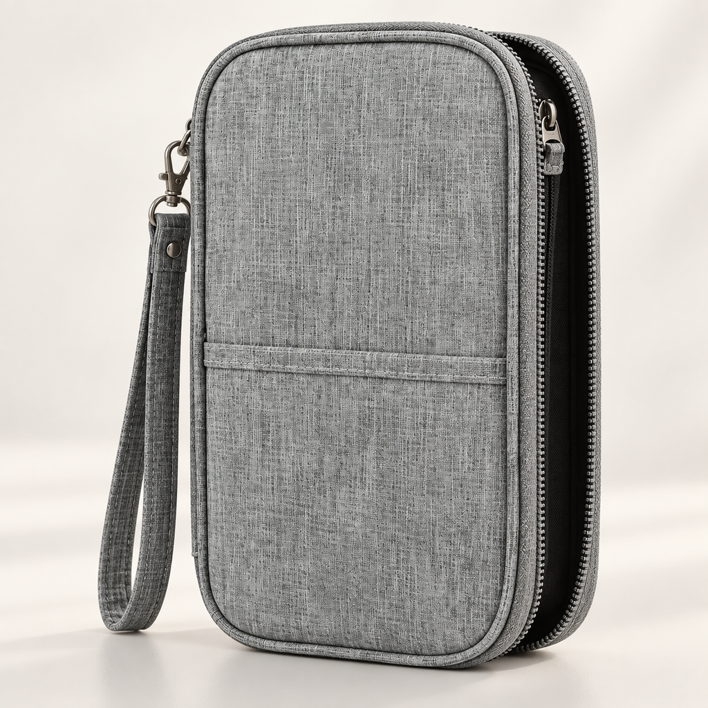 Passport Cover - Waterproof Fabric, 5 large slots - 9.5" x 5.5" x 1"