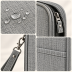 Passport Cover - Waterproof Fabric, 5 large slots - 9.5" x 5.5" x 1"