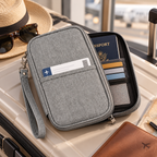 Passport Cover - Waterproof Fabric, 5 large slots - 9.5" x 5.5" x 1"