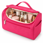 Canvas Cosmetic Travel Bag -  Waterproof,  9.8" x 6" x 6"