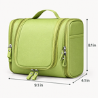 Hanging Travel Toiletry Bag – Waterproof Cosmetic & Wash Organizer with Hook, 9.1" × 4.1 "× 8.1"