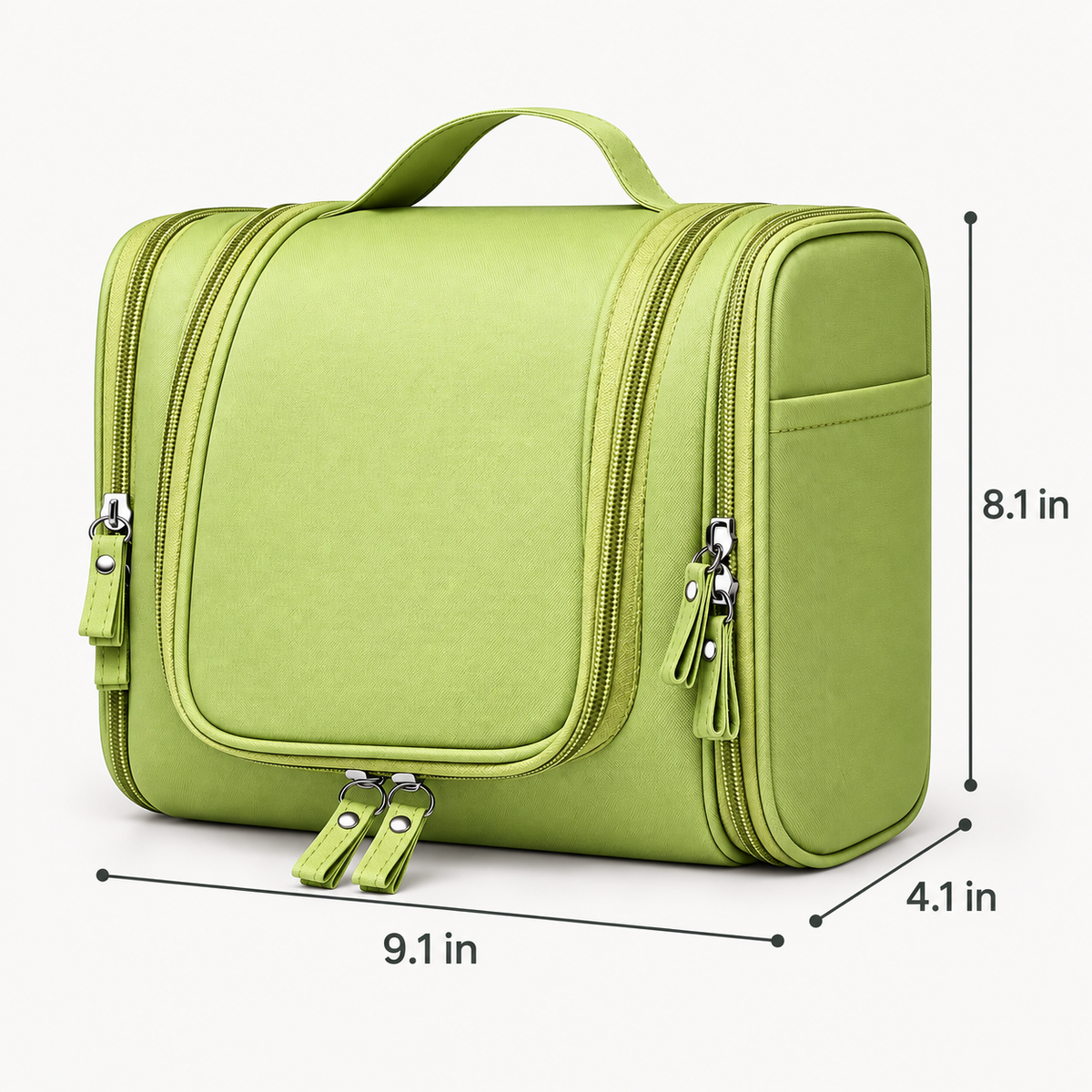 Hanging Travel Toiletry Bag – Waterproof Cosmetic & Wash Organizer with Hook, 9.1" × 4.1 "× 8.1"