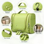 Hanging Travel Toiletry Bag – Waterproof Cosmetic & Wash Organizer with Hook, 9.1" × 4.1 "× 8.1"
