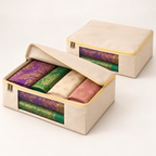 Cotton Canvas Cloth Storage Bag (Pack Of 4)