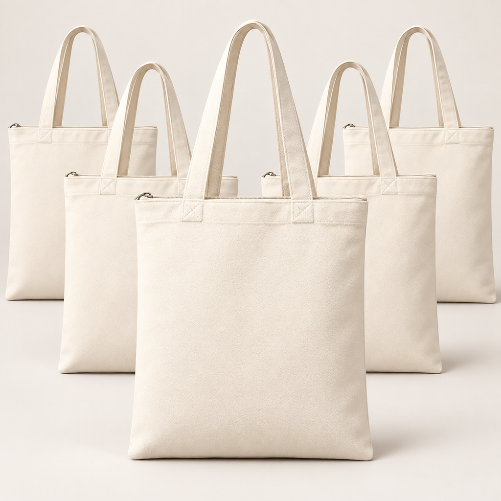 Cotton Canvas Tote Bag (Pack of 6) - 16" x 18"