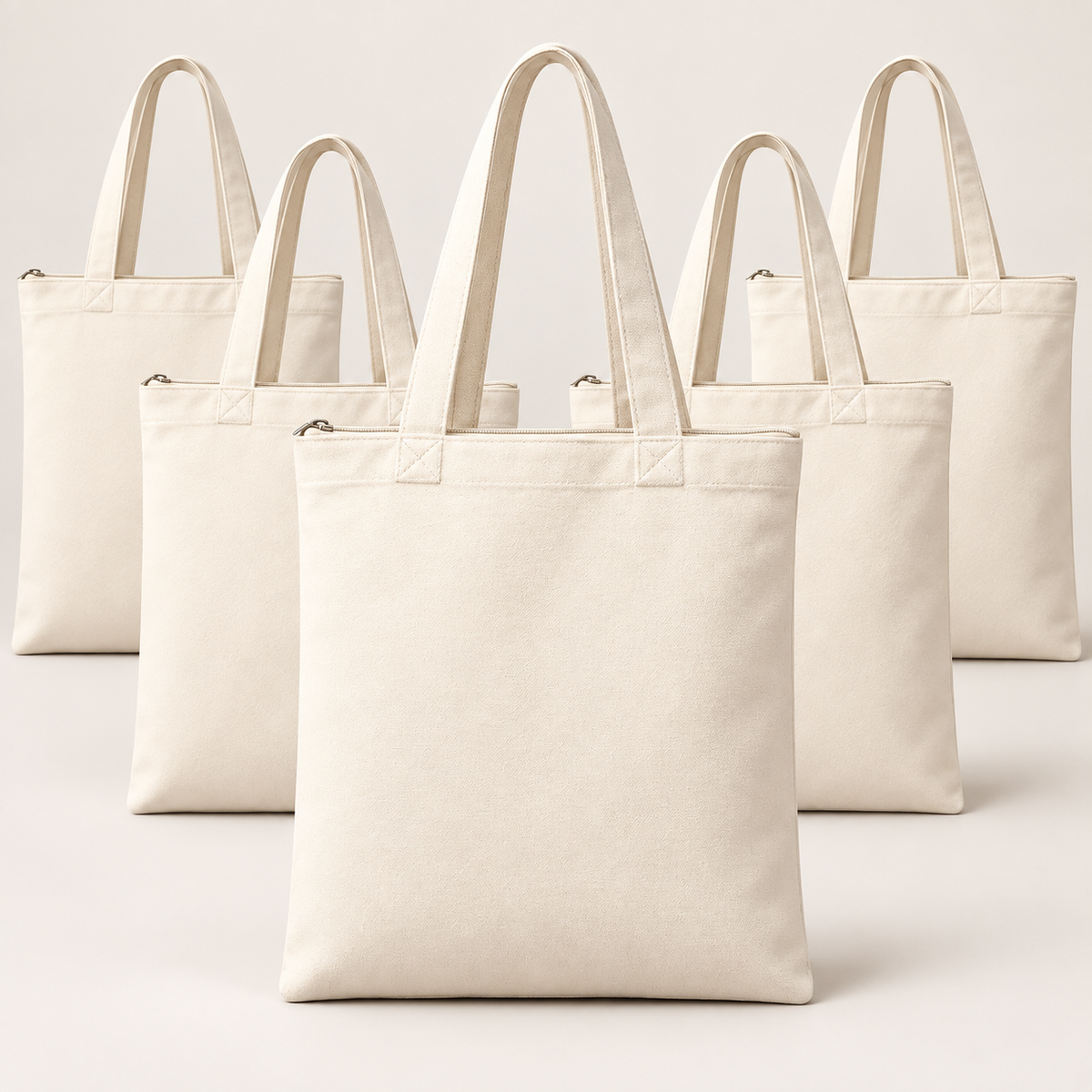 Cotton Canvas Tote Bag (Pack of 6) - 16" x 18"