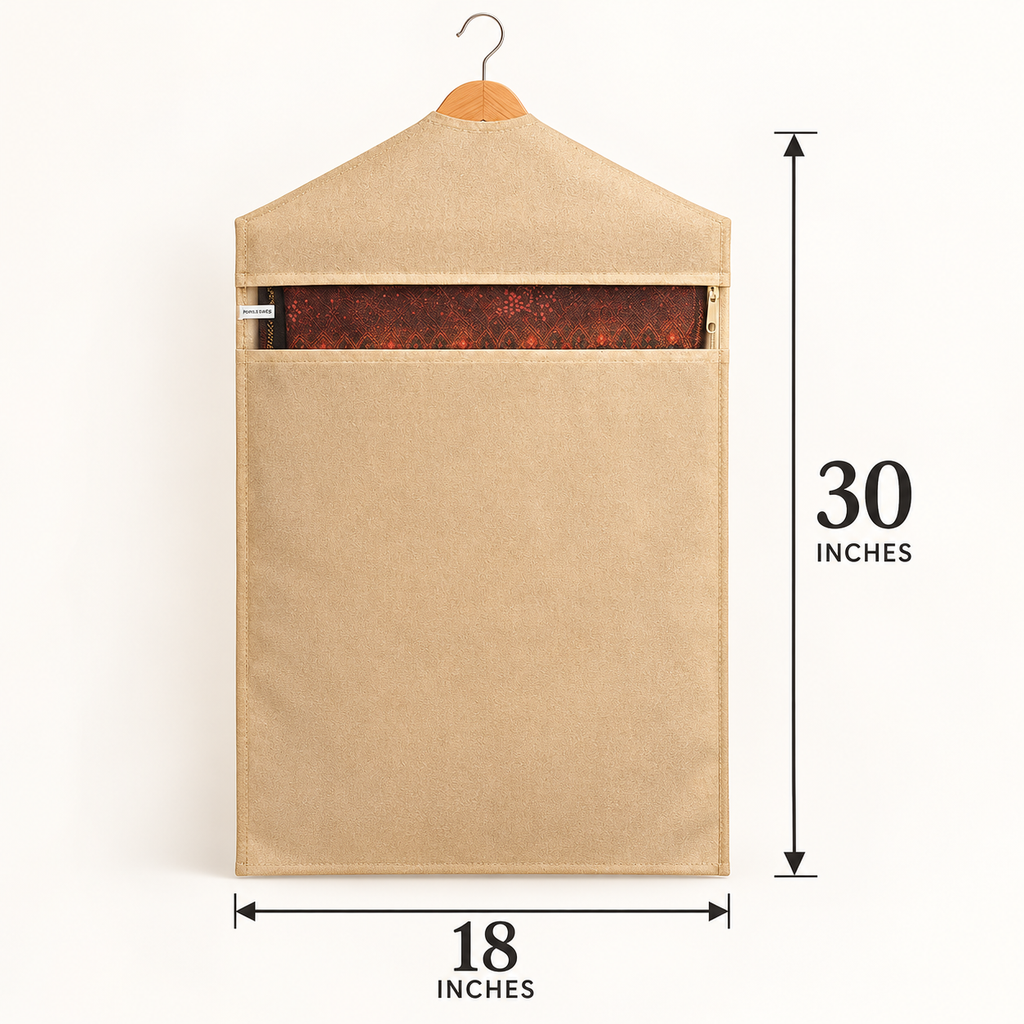 Cotton Hanging Saree Cover (Pack of 4) - 30" x 18"