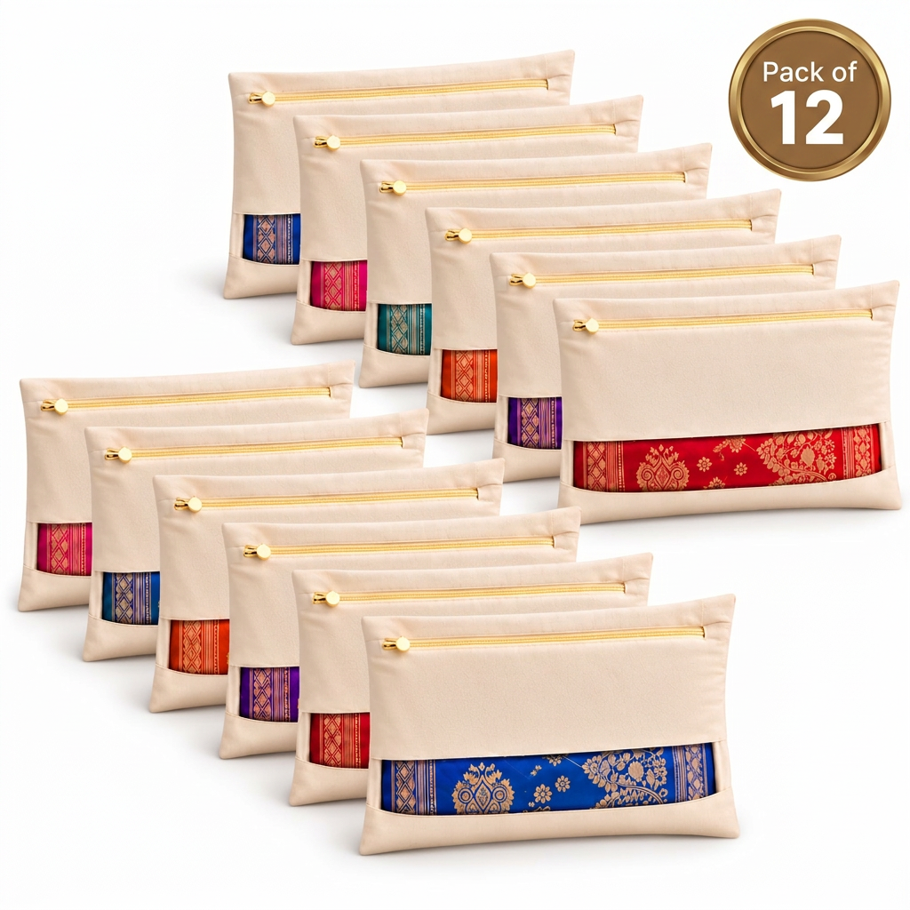 Cotton Saree Cover with Zip - 16" x 14"