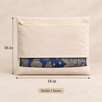 Cotton Saree Cover with Zip (Pack Of 6) - 16" x 14"
