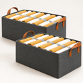 Wardrobe Organizer for Clothes (Pack of 2) - Metal Frame with Handles, 18.5" x 11" x 7.8"