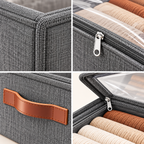 Wardrobe Organizer for Clothes (Pack of 2) - Metal Frame with Handles, 18.5" x 11" x 7.8"