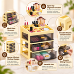 3 Layer Premium Plastic Drawer Storage Organizer - 9" x 7" x 10"