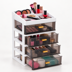 4 Layer Premium Plastic Drawer Storage Organizer - 9" x 7" x 13"